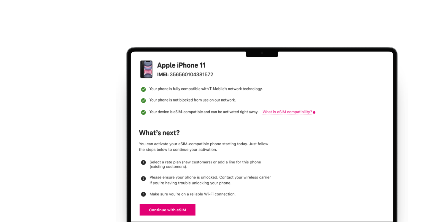 T-Mobile eSIM e-commerce case study