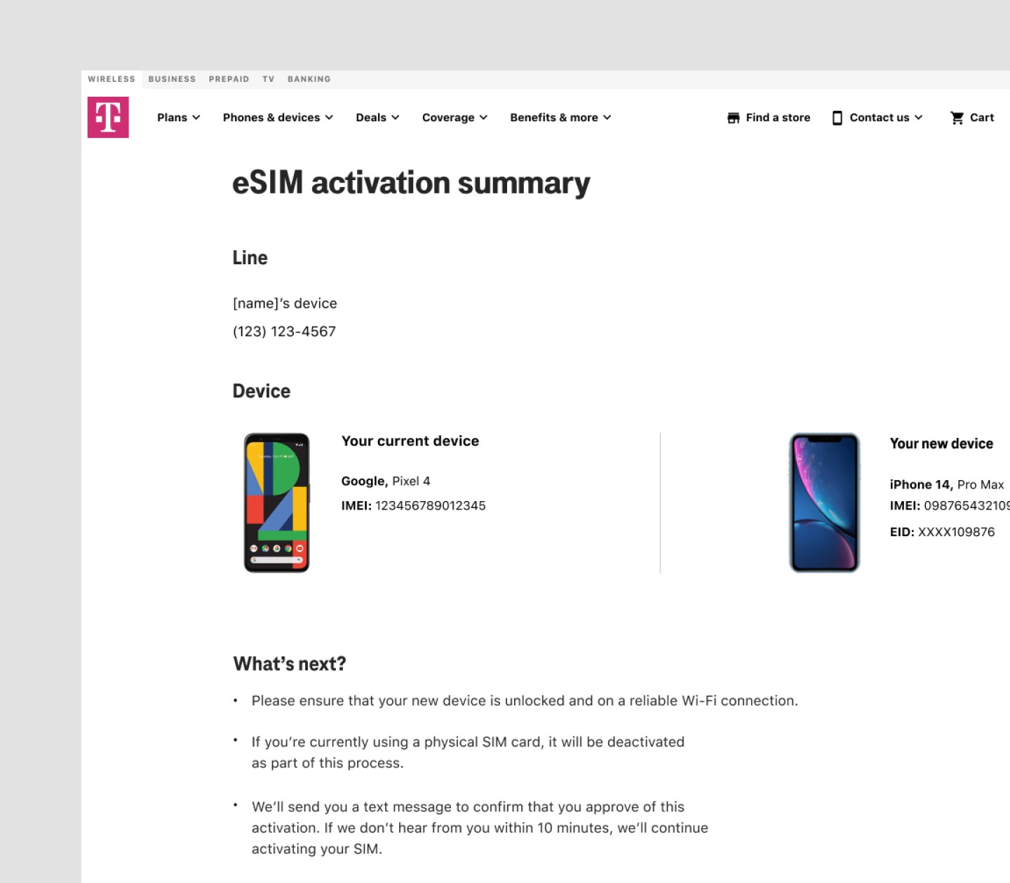 eSIM outcomes summary